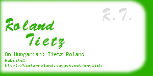 roland tietz business card